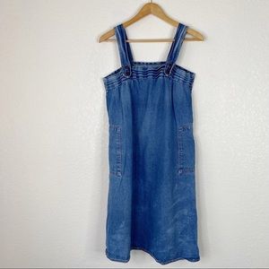 Vintage Joni Blair Denim Blue Jean Jumper Dress